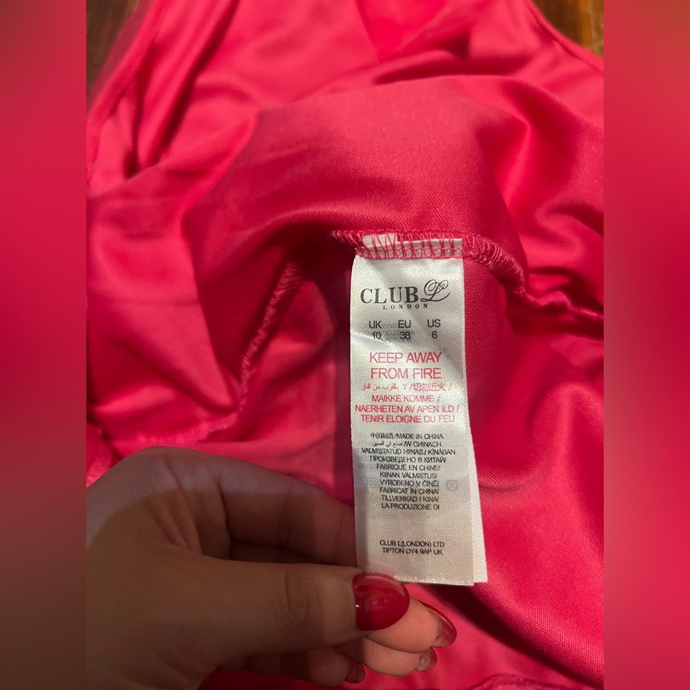 ASOS CLUB LONDON Vibrant Mini Red Halter Dress - Picture 7 of 10